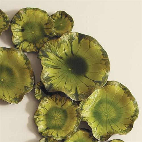 Medium Lily Plate-Green-Large(ديكور حائط زهرة السوسن - أخضر - كبير)