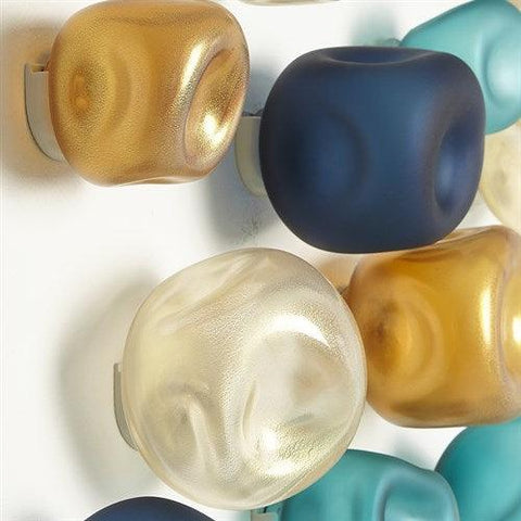 Set of 3 Wall Rocks-Frosted Blue(ثلاث قطع جدار صخور - أزرق)