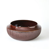 Striped Flair Bowl-Garnet-وعاء مخطط عتيق