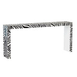 Parson Table-Zebra Lacquer-مدخل بارسون - طلاء الحمار الوحشي