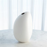 River Stone Vase-Matte White- Small-مزهرية حجر النهر-أبيض مطفي - صغير