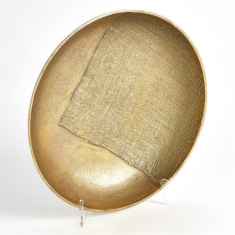 Linen Round Tray-Brass- Large-صينية مستديرة - نحاس - صغير