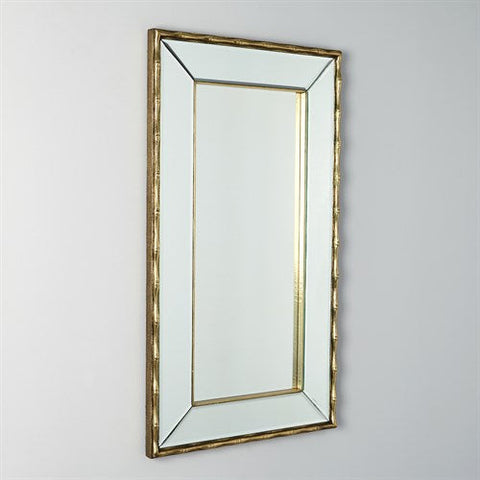 Bamboo Mirror-Antique Brass-مرآة الخيزران-ذهبي عتيق