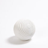 Varenne Sphere-Matte White- Medium-منحوتة - الكورة ابيض مطفي - وسط