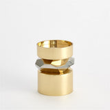 Romano Brass Candle Holder-Short-حامل شموع نحاس رومانو - قصير القامة
