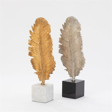 Feather Quill Sculpture-Gold-نحت ريشة الريشة-ذهبي