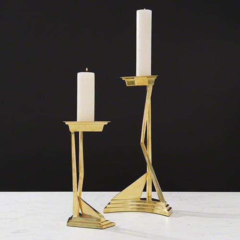 Abstract Candlestick-Brass-Small(شمعدان نحاسي صغير)