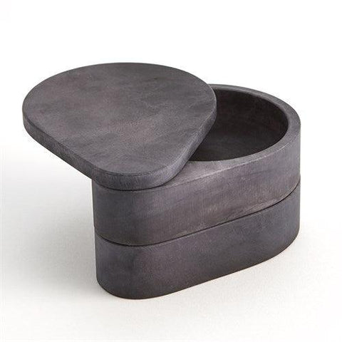 Alabaster Teardrop Double Box-Swivel-Grey