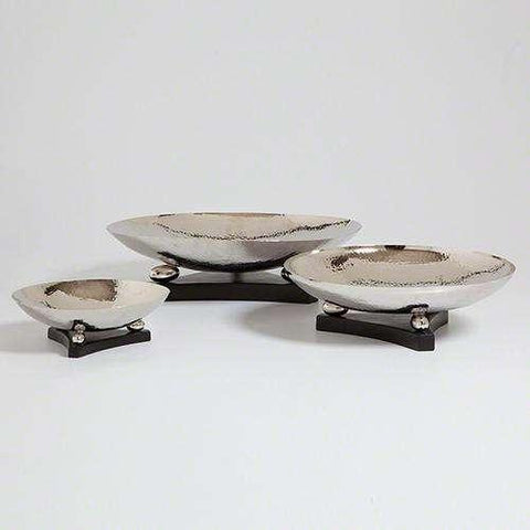 Almond Hammered Bowl-Black-Medium(صحن اللوز المطروق بلون أسود-  حجم متوسط)