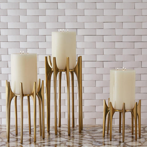 Aquilo Pillar Holder-Antique Brass-Medium(1)