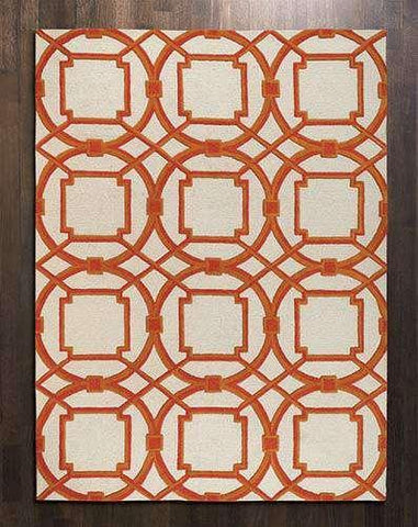 Arabesque Rug-Coral-5' x 8'