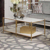 Buy Arbor Cocktail Table-Brass & White Marble Online at best prices in Riyadh