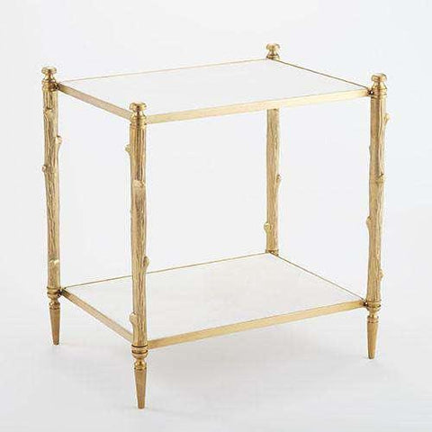 Buy Arbor Side Table-Brass & White Marble Online at best prices in Riyadh