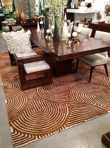 Arches Rug-Rust/Ivory-8' x 10'( سجادة الاقواس-لون بني-8' x 10')