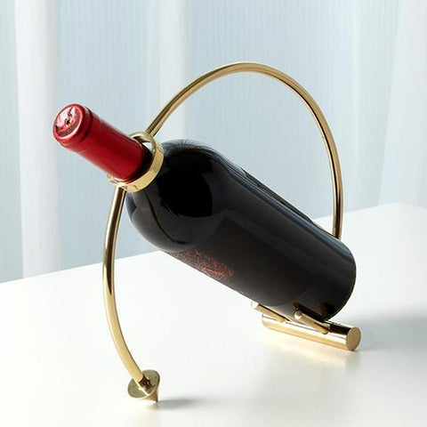 Arrow Wine Caddy-Brass(رف عائم بلوك تجريدي من النيكل)