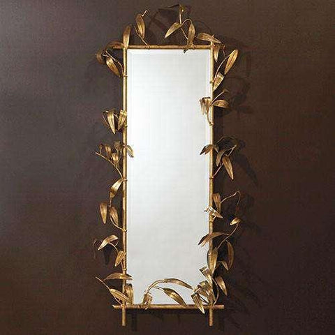 Buy Bamboo Mirror w/Gold Finish Online at best prices in Riyadh