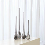 Black and White Striped Vase-Large(مزهرية مخططة بالأبيض والأسود - كبيرة)