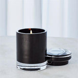 Black Cased Glass Poured Candle-Small