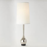 Bulb Vase Table Lamp-Nickel(مصباح من النيكل على شكل مزهرية بعنق طويل)
