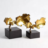 Burst Sculpture-Brass w/Black Granite-Large(نحت - نحاسي مع جرانيت أسود - كبير)