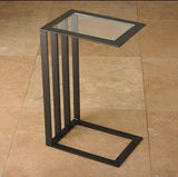 Cantilever Side Table-Bronze(طاولة جانبية برونزية بقاعدة وسطح مربعين)