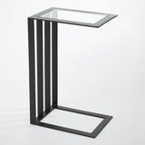 Cantilever Side Table-Bronze(طاولة جانبية برونزية بقاعدة وسطح مربعين)