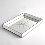 Compass Rose Tray-Nickel(صينية بوصلة ورود - فضي)