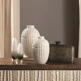 Crackled Frozen Vase-Slender-Steel Grey-Large(مزهرية متشققة مجمدة-رفيعة-استيل رمادي- كبيره )