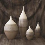 Cream Rises Vase-Tall-Small size(مزهرية  انسيابية طويلة - حجم صغير)