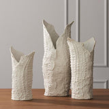 Crocodile Vase-Matte White-Lg