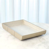 Curved Corner Tray-Light Grey(صينية من الجلد - رمادي فاتح)