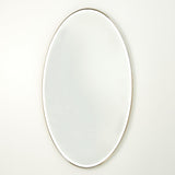 Elongated Oval Mirror-Brass-Large