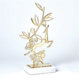 Enchanted Forest Sculpture-Brass finish(تمثال الغزال النحاسي)