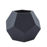 Faceted Vase-Matte Black-Medium(مزهرية الأوجه الخماسية- بلون أسود باهت- متوسطة)