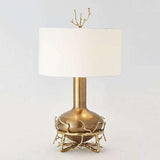 Fat Brass Twig Table Lamp