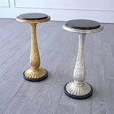 Fluted Side Table-Gold Leaf(طاولة جانبية مخدد - ورق ذهبي)