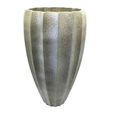 Fluted Vase-Celadon Pebble(مزهرية سيلادون بيبل بخطوط بارزة)