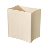 Folded Leather Wastebasket-Ivory(سلة  نفايات عاجية من الجلد المطوي)