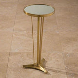 French Moderne Side Table-Antique Brass