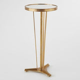 French Moderne Side Table-Antique Brass