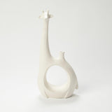 Giraffe Vase-Matte White(مزهرية زرافة بيضاء غير لامعة)