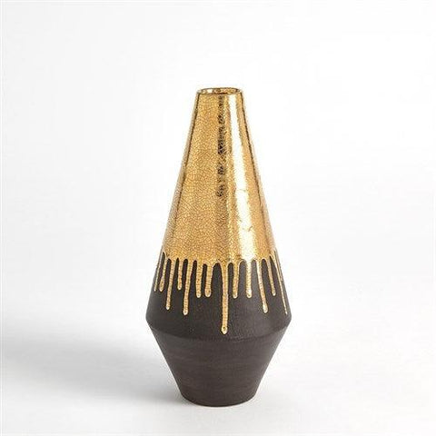 Gold Drip Vase-Small