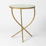 Hammered Tripod Table-Antique Gold-Small