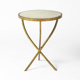 Hammered Tripod Table-Antique Gold-Small