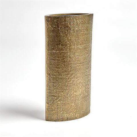 Hemp Etched Vase-Brass-Large size(مزهرية - نحاس - كبير)