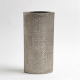 Hemp Etched Vase-Nickel-Large(مزهرية محفورة - نيكل - كبير)