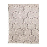 Hex Swirl Rug-8' x 10'( سجادة هيكس سويرل-ابيص ورمادي - 8' x 10')