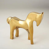 Horse-Bright Gold(قطعة بشكل الحصان - لونها ذهبي لامع)