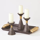 Leaf Candle Holder-Bronze-Large(شمعدان - برونز -لارج)