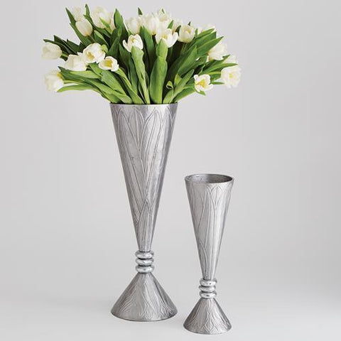 Leaf Vase-Nickel-Large(فازة - نيكل - لارج)